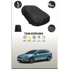 Dokaca Siyah Ford Focus 3 Wagon Uyumlu Araba Brandası, Koruyucu Örtü, Oto Branda