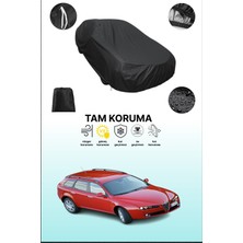 Dokaca Siyah Alfa Romeo 159 Sportwagon 2006 - 2011 Uyumlu Araba Brandası, Koruyucu Örtü, Oto Branda