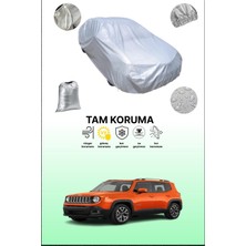 Dokaca Gri Jeep Renegade 2014 - 2018 Uyumulu Oto Branda, Araba Brandası, Koruyucu Örtü