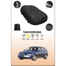 Dokaca Siyah Alfa Romeo 156 Sport Wagon Uyumlu Araba Brandası, Koruyucu Örtü, Oto Branda