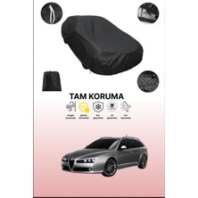 Dokaca Siyah Alfa Romeo 159 Sportwagon Uyumlu Araba Brandası, Koruyucu Örtü, Oto Branda