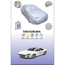 Dokaca Gri Fiat 124 Spider 2016 - 2021 Uyumulu Oto Branda, Araba Brandası, Koruyucu Örtü
