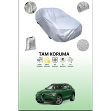 Dokaca Gri Alfa Romeo Stelvio Uyumulu Oto Branda, Araba Brandası, Koruyucu Örtü