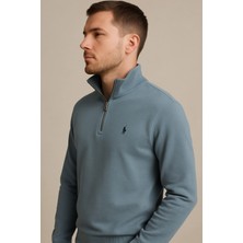 Laviva Fashion Fermuarlı Balıkçı Yaka Sweatshırt