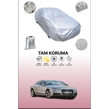 Dokaca Gri Audi A7 Sportback 2014 - 2017 Uyumulu Oto Branda, Araba Brandası, Koruyucu Örtü
