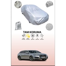 Dokaca Gri Audi Q7 2015 - 2019 Uyumulu Oto Branda, Araba Brandası, Koruyucu Örtü