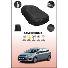 Dokaca Siyah Ford Grand C-Max 2011 - 2021 Uyumlu Araba Brandası, Koruyucu Örtü, Oto Branda