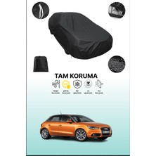 Dokaca Siyah Audi A1 Sportback (5 Kapılı) 2012 - 2015 Uyumlu Araba Brandası, Koruyucu Örtü, Oto Branda