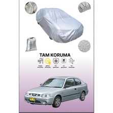 Dokaca Gri Hyundai Accent Hatchback 2 Uyumulu Oto Branda, Araba Brandası, Koruyucu Örtü