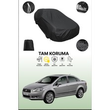 Dokaca Siyah Fiat Linea Sedan Uyumlu Araba Brandası, Koruyucu Örtü, Oto Branda