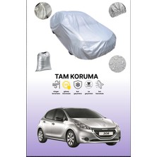 Dokaca Gri Peugeot 208 5 Kapılı 2015 - 2019 Uyumulu Oto Branda, Araba Brandası, Koruyucu Örtü