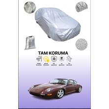 Dokaca Gri Porsche 911 Car.rera 4s (993) 1995 - 1998 Uyumulu Oto Branda, Araba Brandası, Koruyucu Örtü