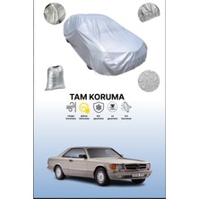 Dokaca Gri Mercedes S-Serisi Coupe (C126) 1981 - 1992 Uyumulu Oto Branda, Araba Brandası, Koruyucu Örtü