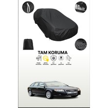 Dokaca Siyah Audi S4 Avant 2006 - 2007 Uyumlu Araba Brandası, Koruyucu Örtü, Oto Branda