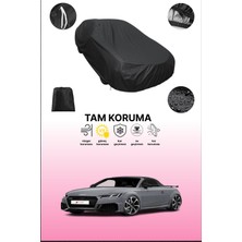 Dokaca Siyah Audi Tt Rs Roadster 2019 - 2021 Uyumlu Araba Brandası, Koruyucu Örtü, Oto Branda