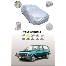 Dokaca Gri Volkswagen Polo 3 Kapılı 1990 - 1994 Uyumulu Oto Branda, Araba Brandası, Koruyucu Örtü