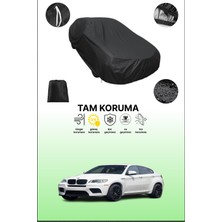 Dokaca Siyah Bmw X6M 2014 - 2021 Uyumlu Araba Brandası, Koruyucu Örtü, Oto Branda