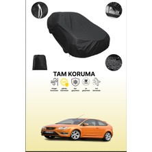 Dokaca Siyah Ford Focus St 3 Kapılı 2004 - 2008 Uyumlu Araba Brandası, Koruyucu Örtü, Oto Branda