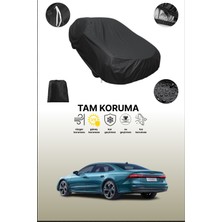 Dokaca Siyah Audi A7L Sedan Uyumlu Araba Brandası, Koruyucu Örtü, Oto Branda