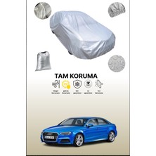 Dokaca Gri Audi S3 Sedan 2016 - 2021 Uyumulu Oto Branda, Araba Brandası, Koruyucu Örtü
