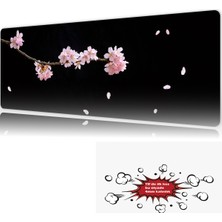 Urzuva Sakura Grace 90X40 4mm Kalınlık  Premium Gaming Oyuncu Mousepad, Anti Slip Xxl Mouse Pad