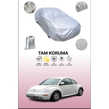 Dokaca Gri Volkswagen Beetle 1998 - 2005 Uyumulu Oto Branda, Araba Brandası, Koruyucu Örtü