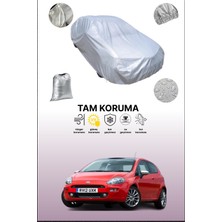 Dokaca Gri Fiat Punto 3 Kapılı 2012 - 2021 Uyumulu Oto Branda, Araba Brandası, Koruyucu Örtü