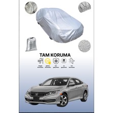 Dokaca Gri Honda Civic Sedan 2018 - 2021 Uyumulu Oto Branda, Araba Brandası, Koruyucu Örtü