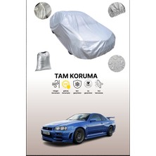 Dokaca Gri Nissan Skyline Gt-R x Uyumulu Oto Branda, Araba Brandası, Koruyucu Örtü
