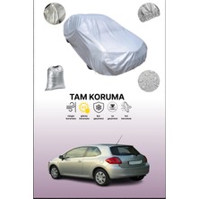 Dokaca Gri Toyota Auris 3 Kapılı 2006 - 2010 Uyumulu Oto Branda, Araba Brandası, Koruyucu Örtü