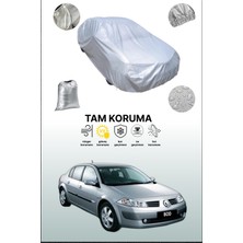 Dokaca Gri Renault Megane Sedan 2006 - 2009 Uyumulu Oto Branda, Araba Brandası, Koruyucu Örtü