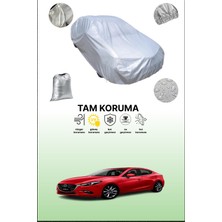 Dokaca Gri Mazda 3 / Axela Sedan 2018 - 2021 Uyumulu Oto Branda, Araba Brandası, Koruyucu Örtü