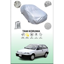 Dokaca Gri Suzuki Cultus 2 Hatchback Uyumulu Oto Branda, Araba Brandası, Koruyucu Örtü