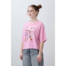 Loco Loco 09-14 Yaş Kız Çocuk Pets T-Shirt - Pembe