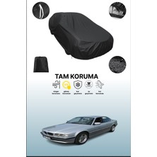 Dokaca Siyah Bmw L7 (E38) 1997 - 2001 Uyumlu Araba Brandası, Koruyucu Örtü, Oto Branda