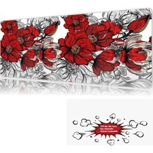 Urzuva Scarlet Grace 90X40 4mm Kalınlık  Premium Gaming Oyuncu Mousepad, Anti Slip Xxl Mouse Pad