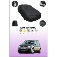 Dokaca Siyah Fiat Panda 2 4x4 Uyumlu Araba Brandası, Koruyucu Örtü, Oto Branda
