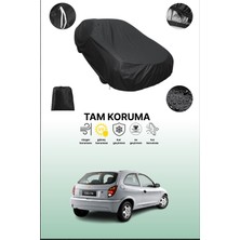 Dokaca Siyah Chevrolet Celta - 3 Kapılı 2000 - 2021 Uyumlu Araba Brandası, Koruyucu Örtü, Oto Branda