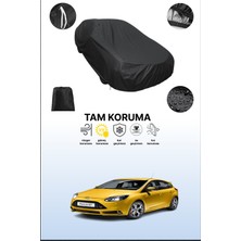 Dokaca Siyah Ford Focus St 5 Kapılı 2012 - 2014 Uyumlu Araba Brandası, Koruyucu Örtü, Oto Branda