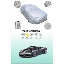 Dokaca Gri Porsche 718 Spyder Uyumulu Oto Branda, Araba Brandası, Koruyucu Örtü