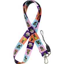 Kaktüs Temalı Çok Renkli Boyun Askı Ipi (A35)