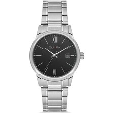 Quark QM-X002D-1A Çelik Kasa Çelik Kordon Takvimli Erkek Kol Saati