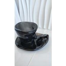 Gölge Yüz Epoksi Kupa ve Tabak Seti 2'li