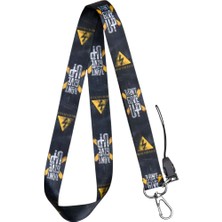 Pes Etme Yüksek Voltaj Siyah Boyun Askı Ipi (A39)