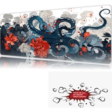 Urzuva Octoflora 90X40 4mm Kalınlık Premium Gaming Oyuncu Mousepad, Anti Slip Xxl Mouse Pad