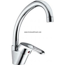 Trade Bazaar Kuğu Tipi Mutfak Evye Bataryası – Şık ve Dayanıklı Evye Musluğu, Parlak Krom Kaplama