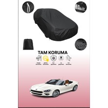 Dokaca Siyah Fiat 124 Uyumlu Araba Brandası, Koruyucu Örtü, Oto Branda