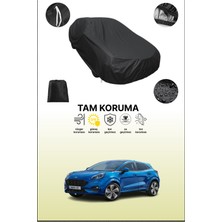 Dokaca Siyah Ford Puma 2019 - 2021 Uyumlu Araba Brandası, Koruyucu Örtü, Oto Branda