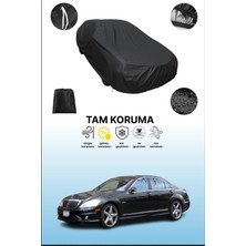 Dokaca Siyah Mercedes S 63 Amg (W221) 2006 - 2009 Uyumlu Araba Brandası, Koruyucu Örtü, Oto Branda