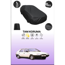 Dokaca Siyah Skoda Favorit 1989 - 1995 Uyumlu Araba Brandası, Koruyucu Örtü, Oto Branda